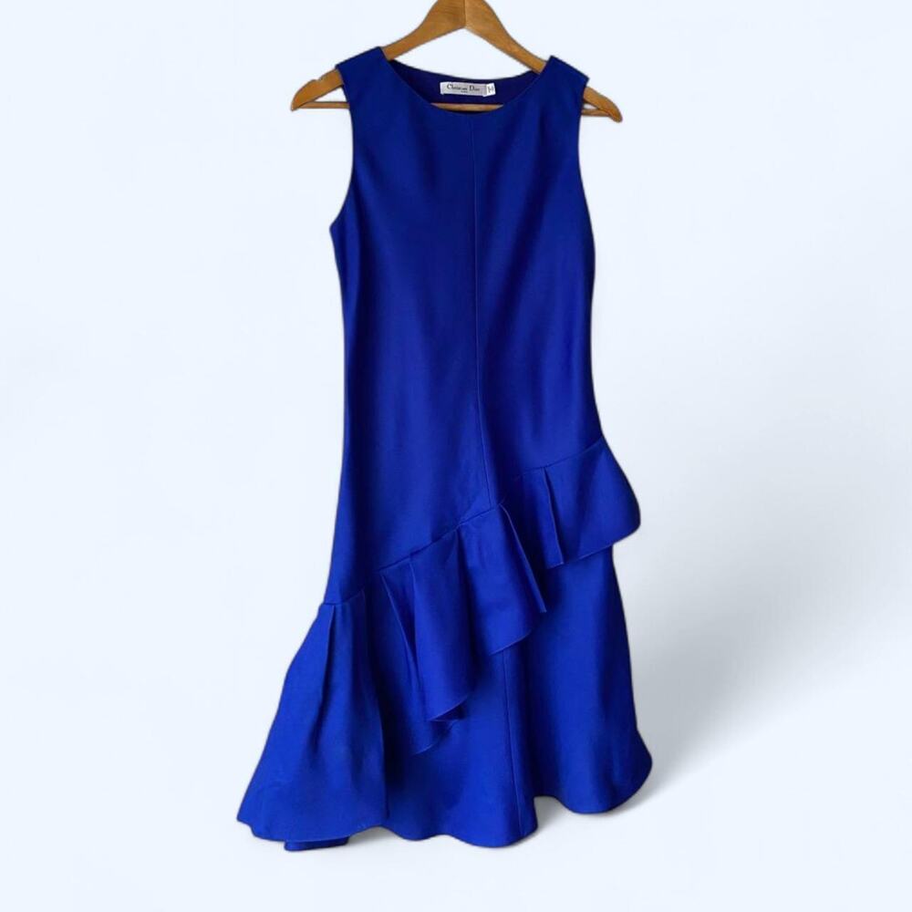 Dior cobalt blue silk
